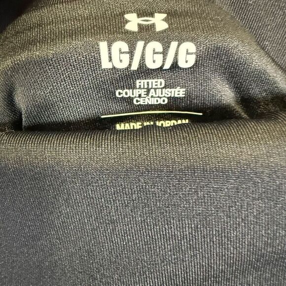 Under Armour Mens Large Pull On Fitted 9" Shorts Black Athletic Elastic Waist - Picture 3 of 7